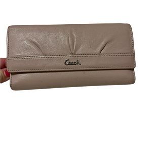 Coach Leather Trifold Wallet.